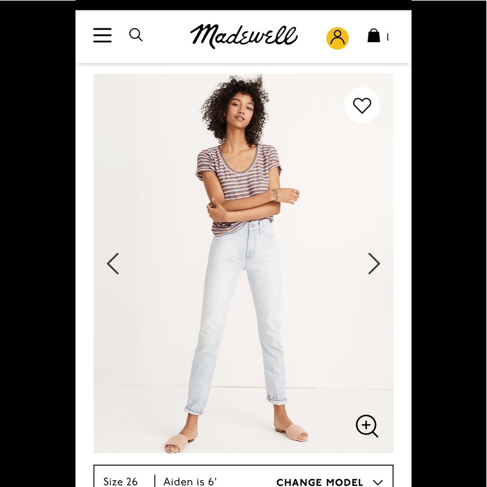 Madewell Perfect Vintage Jean in Fitzgerald Wash